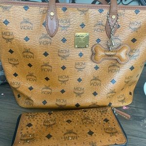 MCM Authentic medium tote bag with wallet available